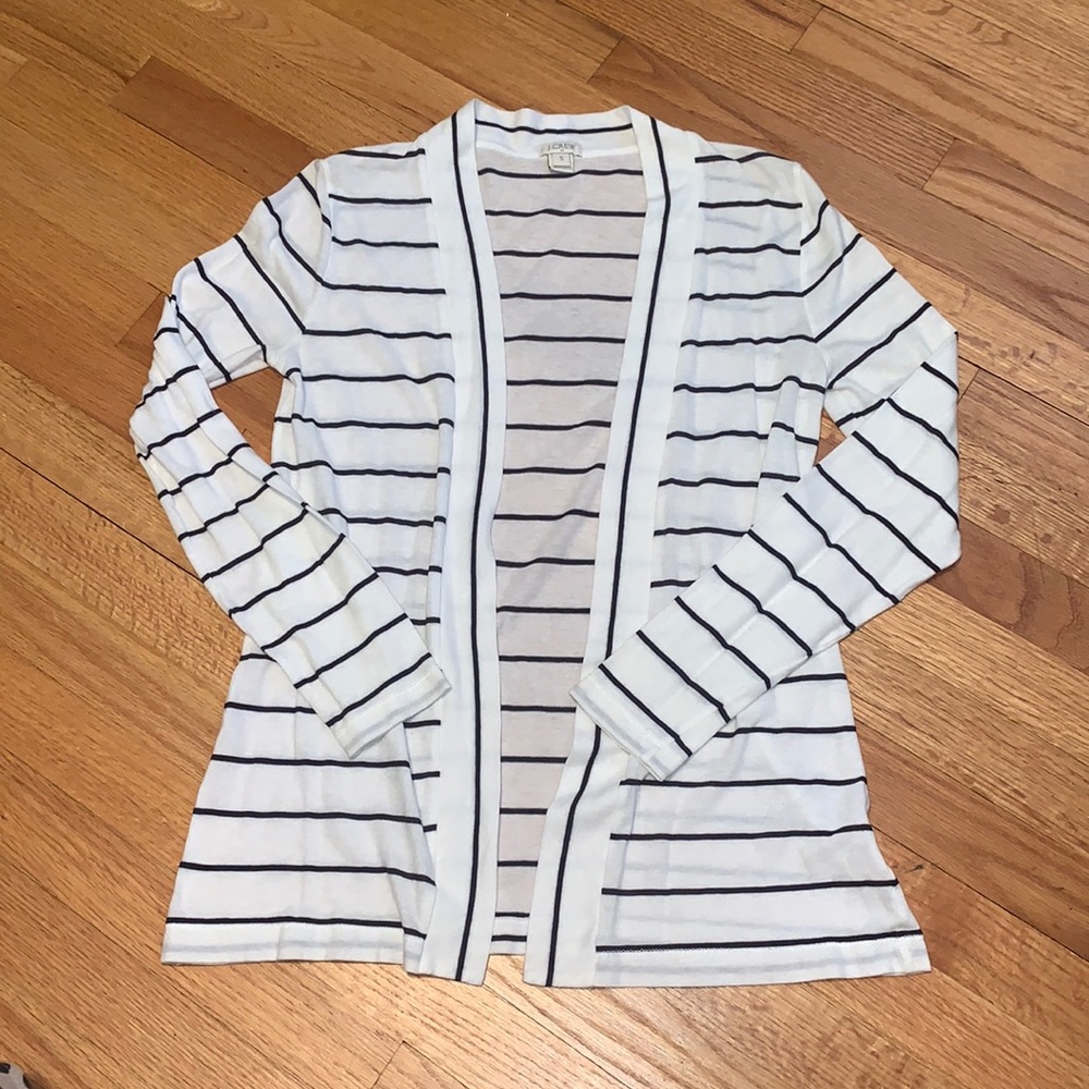 J. Crew Striped Cardigan Sweater